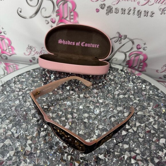 Juicy Couture sunglasses with case Brown Sunglasses Scottie dog logo cute y2k - Picture 3 of 16